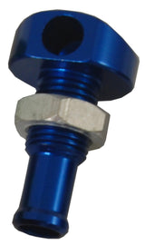 Blowsion Billet Thru-Hull Water Fitting Blue 3/8" 90 Deg. 18-2070BL