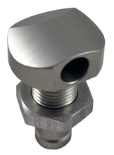 Load image into Gallery viewer, Polished Blowsion Billet Thru-Hull Water Fitting, 3/8" diameter, 90-degree body fitting for marine water systems.