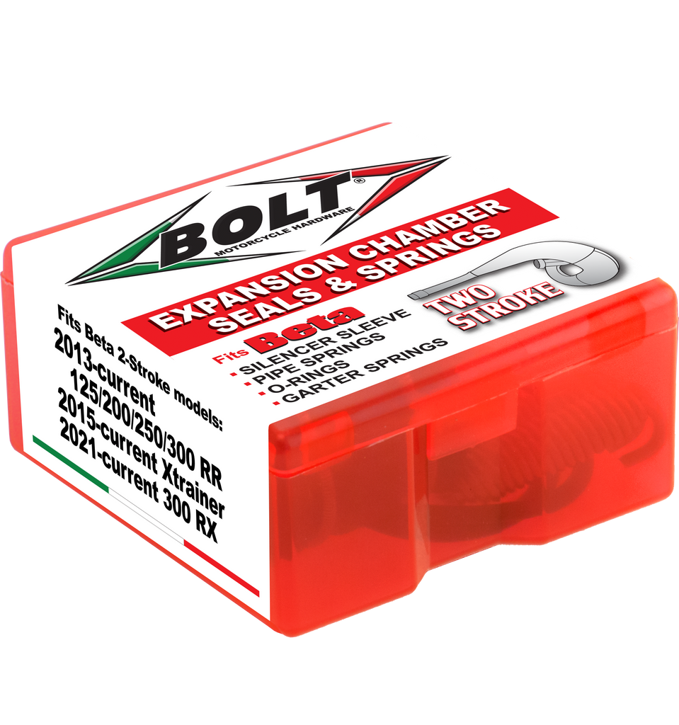 BOLT 2-Stroke O-Ring Spring and Coupler Kit for exhaust systems, designed for motorcycle or small engine applications.