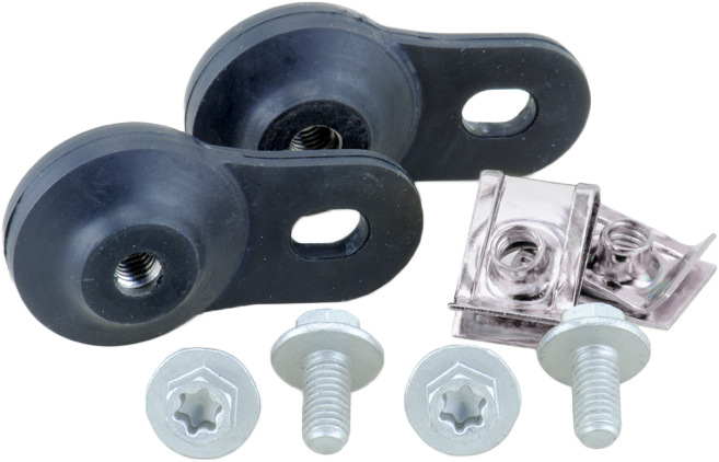 BOLT 2-Stroke Pipe Mount exhaust for Beta 125-300cc motorcycles, durable metal construction with mounting hardware.
