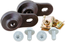 Load image into Gallery viewer, BOLT 2-Stroke Pipe Mount hardware fitting, black metal clamp for motorcycle exhaust pipes, durable and secure fastener.