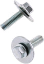 BOLT 8mm hex head flange bolt with 16mm washer, 6x1.0x20mm size, for hardware and fastening applications, 10-pack.