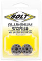 BOLT Aluminum Works Washers 18mm, 10-pack, durable fasteners for hardware and fittings, shown in a close-up image.