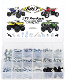 BOLT ATV Pro-Pack Kit 020-00107 with various hardware fasteners and fittings for ATV maintenance and repairs.
