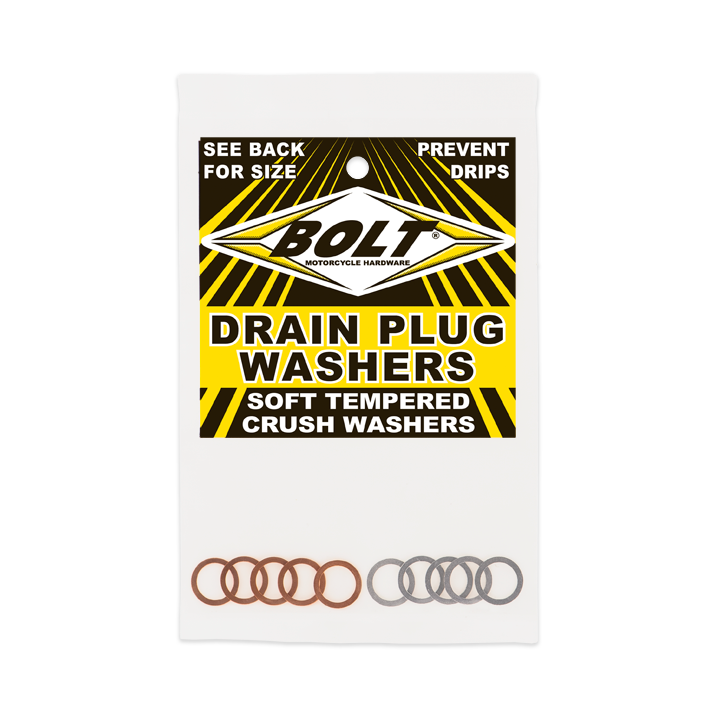 BOLT Banjo crush washers 10mm, 10-pack with 5 aluminum and 5 copper washers for plumbing and fittings.