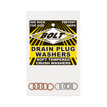 Load image into Gallery viewer, BOLT Banjo crush washers 10mm, 10-pack with 5 aluminum and 5 copper washers for plumbing and fittings.