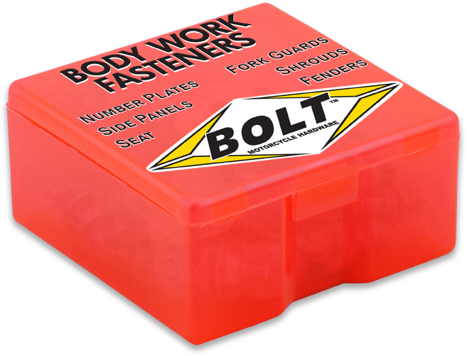 BOLT Body Work Fastener Kit for Honda CRF250F motorcycle, includes various hardware fittings for secure assembly.