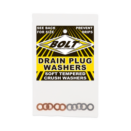BOLT Crush Washers 6x11mm 10-pack with 5 aluminum and 5 copper washers, hardware fasteners and fittings.