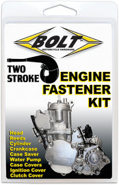 BOLT Engine Fastener Kit for Husqvarna and KTM motorcycles, includes hardware and fittings for engine assembly and repair.