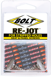 BOLT Euro Re-Jot seat and panel screws for repairing stripped holes in plastic, hardware fasteners for automotive or furniture use