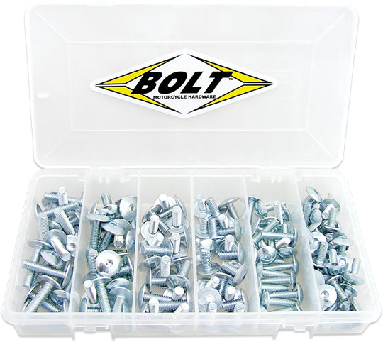 BOLT Fairing Kit 020-00205 hardware with fittings and fasteners for motorcycle fairings, shown in the image.