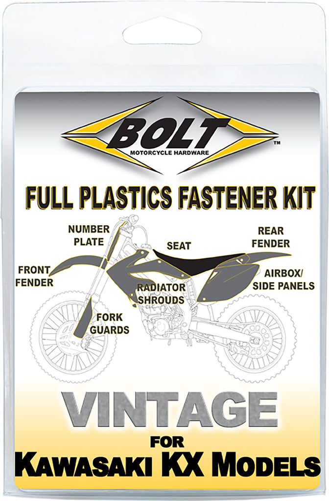 BOLT full plastic fastener from the Kaw 020-00608 series, used for secure fittings in hardware applications.