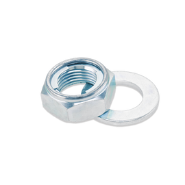 BOLT locking axle nut 18mm, a durable fastener for secure wheel and axle assembly, shown in close-up view.