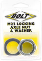 BOLT locking axle nut, 22mm size, used as hardware fastener for secure axle fitting in automotive or machinery applications.