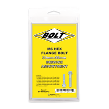 Load image into Gallery viewer, BOLT M6 8mm hex flange bolt assortment kit with 60 pieces, ideal for hardware and fastener projects.