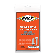 Load image into Gallery viewer, BOLT M6 Euro Torx flange bolt assortment kit with 100 fasteners, ideal for hardware and fitting applications