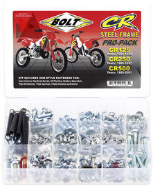 BOLT Pro-Pack CR steel frame fasteners and fittings for hardware and construction projects.