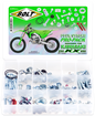Set of four BOLT Propack Kawasaki fasteners for KX250 and KX450F dirt bikes, high-quality hardware and fittings.