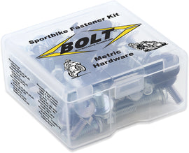 BOLT Sportbike Fastener Kit 020-00111 includes hardware and fittings for motorcycle assembly or repairs.