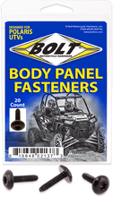 Load image into Gallery viewer, BOLT UTV body panel fasteners M6x24 screws, 20-pack, showing silver metal fasteners for vehicle panel attachment