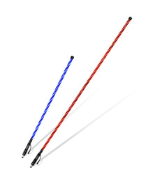 Boss Audio 6-inch RGB LED whip accessory with colorful lighting, designed for vehicle customization and outdoor use.