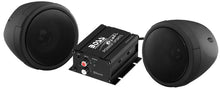 Load image into Gallery viewer, Boss Audio scooter speaker kit in black, compact audio system with speakers designed for easy installation on scooters.
