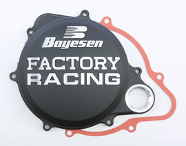 Black Boyesen Factory Racing Clutch Cover for motorcycles, model 59-7213B, with a sleek, durable design