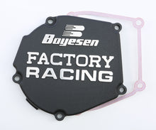Load image into Gallery viewer, Boyesen Factory Racing Ignition Cover in black, designed for motorcycle ignition systems, with sleek black finish and durable construction.