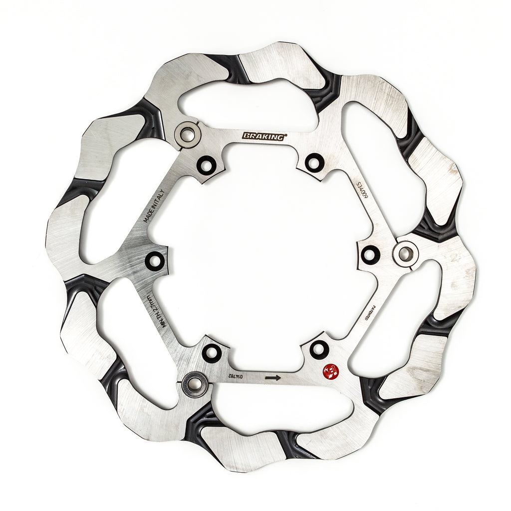 Braking Batfly S3 270 front rotor kit for bicycle brakes, featuring durable metal rotor with vented design for efficient braking.