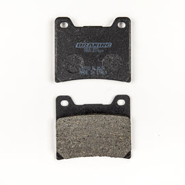Braking semi-metallic brake pad set 31-661S, compatible with vehicle brakes, showing new brake pads with metal backing plates.