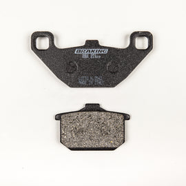 Braking semi-metallic brake pad set 31-662S for vehicle braking system, showing the brake pads with metallic backing plates.