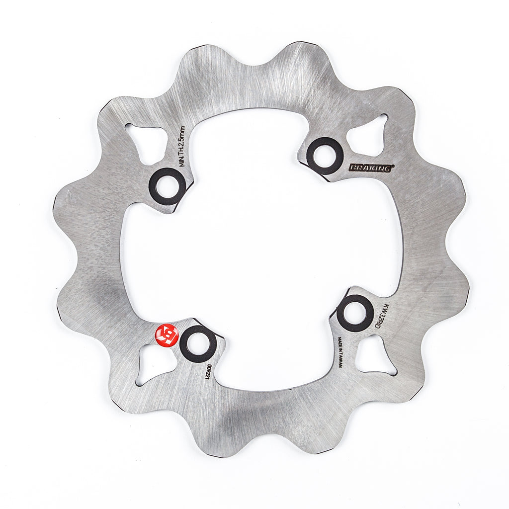 Front or rear Braking Rotor by Braking, model 32-2332, with vented design and mounting holes for effective vehicle braking.