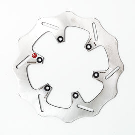 Rear braking rotor from Braking brand with vented design, used for motorcycle braking systems.
