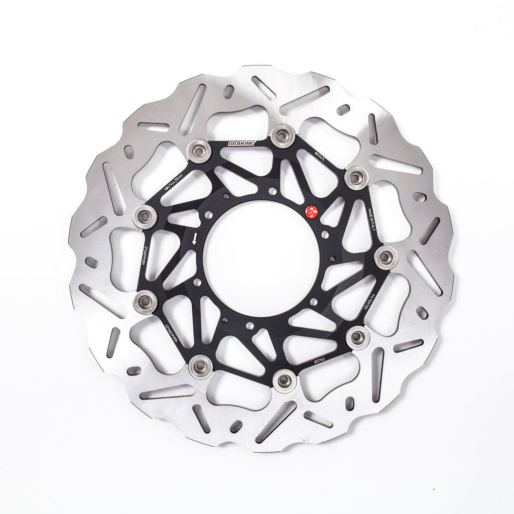 Braking SK2 directional left brake rotor, 32-6647L, automotive brake component with vented design for enhanced cooling.