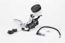 Silver Braking brake master cylinder with 16mm lever for motorcycles, featuring a compact, sturdy design.