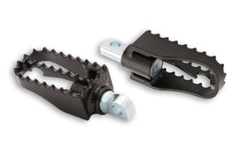 Black Burly Brand MX Style Mini Footpegs for motorcycle foot controls, durable and compact for enhanced grip and control.