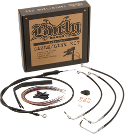 Burly Brand hand control kit for 2018-2019 Harley-Davidson Ape stainless non-ABS motorcycle features durable controls and hardware.