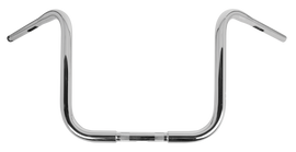 Burly Brand Gorilla Ape 18-inch chrome handlebars for motorcycles, featuring a bold, wide handlebar design with branding details.