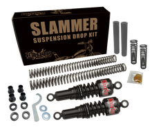 Load image into Gallery viewer, Black Burly Brand Slammer Kit suspension for motorcycles, featuring durable components and a sleek design.
