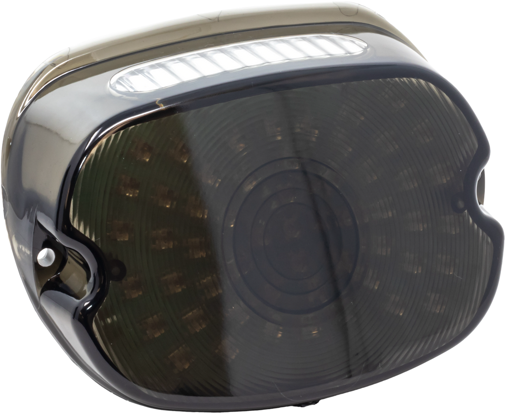 Letric Lighting Co Slantback So-Lo LED taillight with smoke lens, integrated design, showcasing the sleek, modern tail light on a vehicle.
