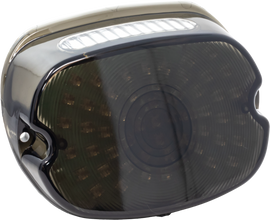 Letric Lighting Co Slantback So-Lo LED taillight with smoke lens, integrated design, showcasing the sleek, modern tail light on a vehicle.