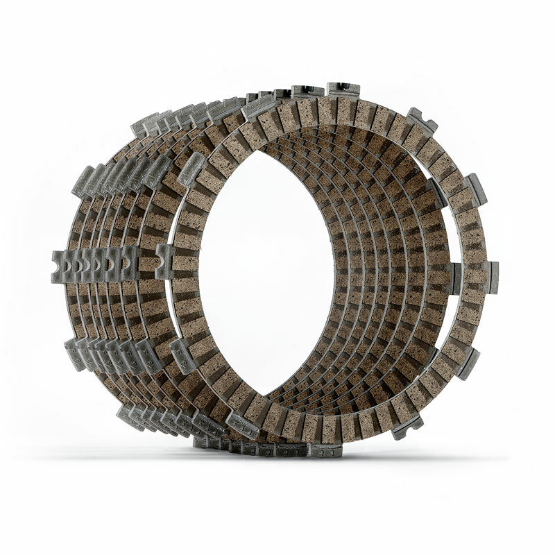 Hinson clutch plates kit with fiber plates, part number 151-6111, showing the set of eight clutch plates for automotive performance.
