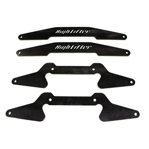 High Lifter Products YXZ 1000 lift kit suspension components, including lifted shocks and mounting hardware, ready for installation.