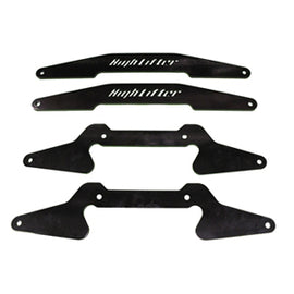 High Lifter Products YXZ 1000 lift kit suspension components, including lifted shocks and mounting hardware, ready for installation.