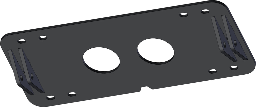 KFI Products ATV plow mount bracket in black, designed for secure attachment to all-terrain vehicles.