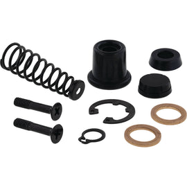 All Balls front master cylinder rebuild kit 42809-04b for motorcycle brakes, showing components and packaging.