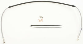 GBRAKES steel front brake line for Yamaha bike, showcasing the durable metal tubing and fittings used in high-performance braking systems.