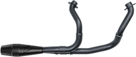Sawicki Speed Shop Indian Shorty Cannon Chief Black exhaust pipe with sleek black finish and compact design.