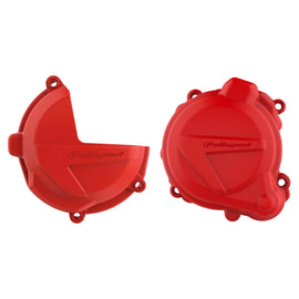 Polisport Plastics clutch and ignition kit in red for Beta motorcycles, includes plastic covers and components.