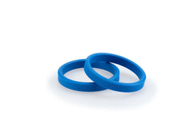PUIG vintage blue frame slider rings for motorcycles, featuring a classic design and durable construction.